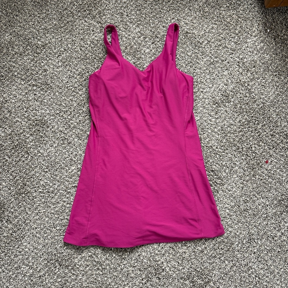 Old Navy Active Magenta Sleeveless Tennis Dress with shorts